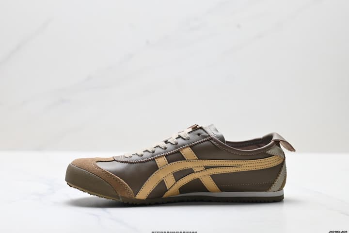 Onitsuka Tiger NIPPON MADE MEXICO 66 DELUXE Sneakers in Dark Olive With Tan Stripes
