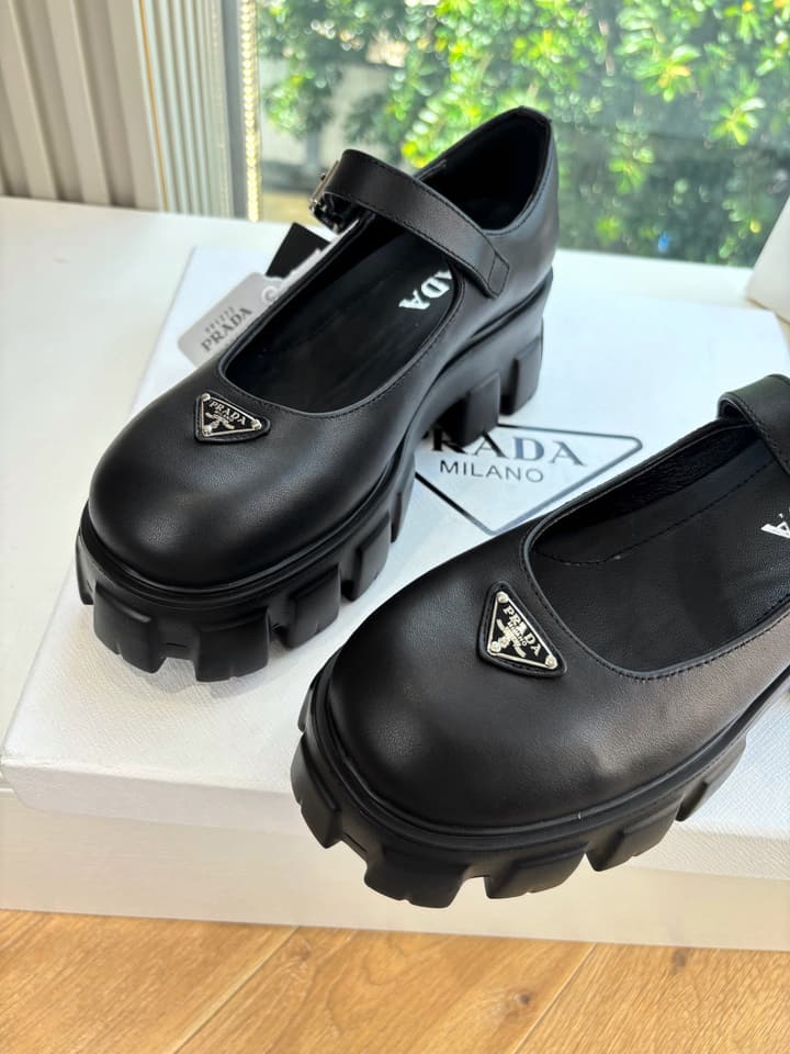 Prada Monolith Platform Mary Jane Loafers – 25FW in Assorted Leather & Suede Collection