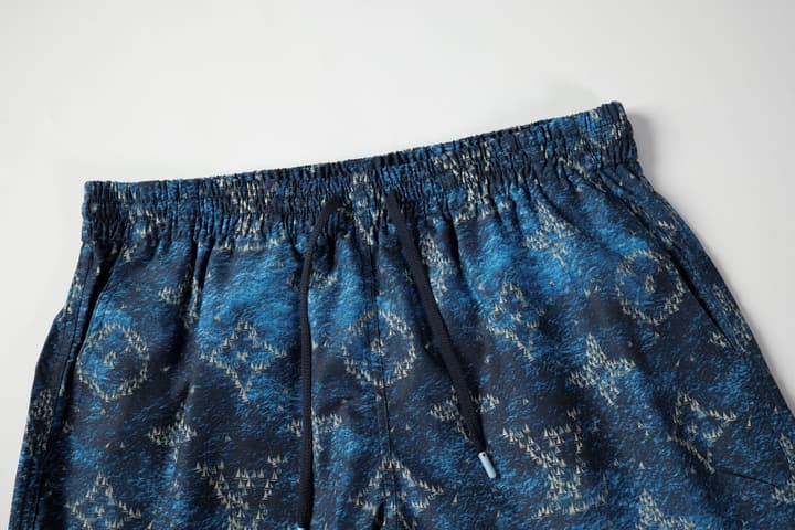 Louis Vuitton Ocean Boat Print Swim Trunks in Ocean Blue