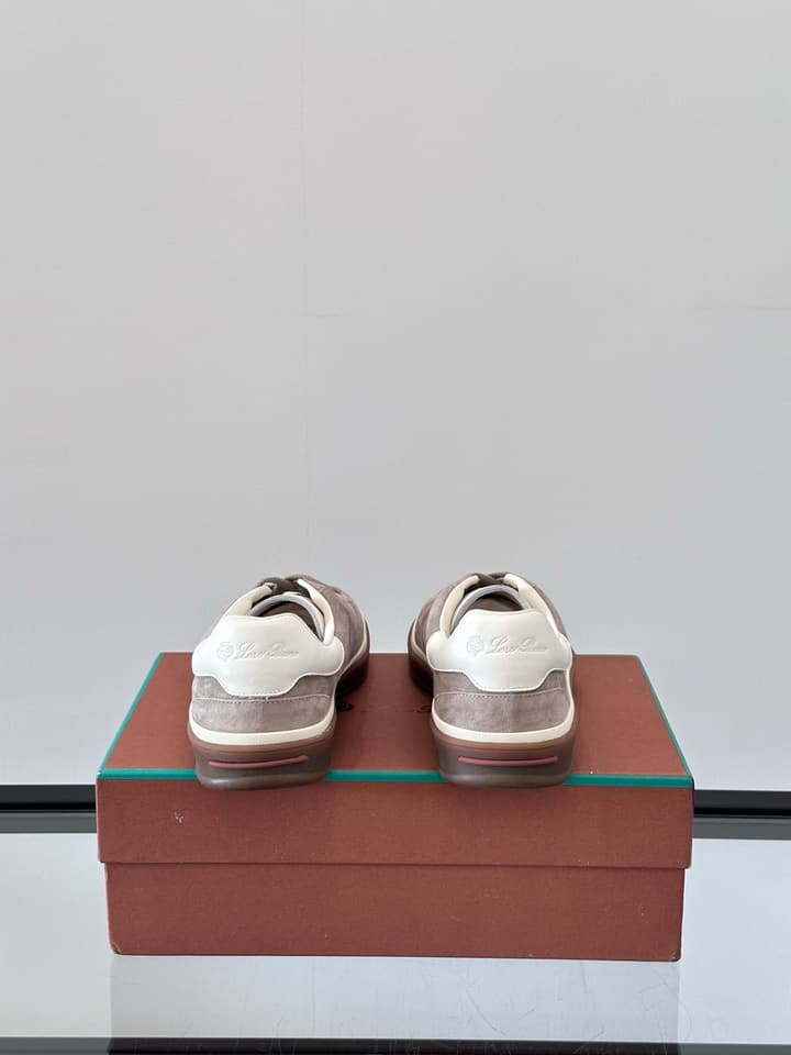 Loro Piana WeekendWalk Suede Sneakers in Cream Suede