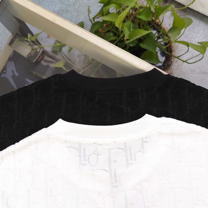 Dior Allover D Logo Jacquard Loose T-Shirt – 2025SS Collection in Black