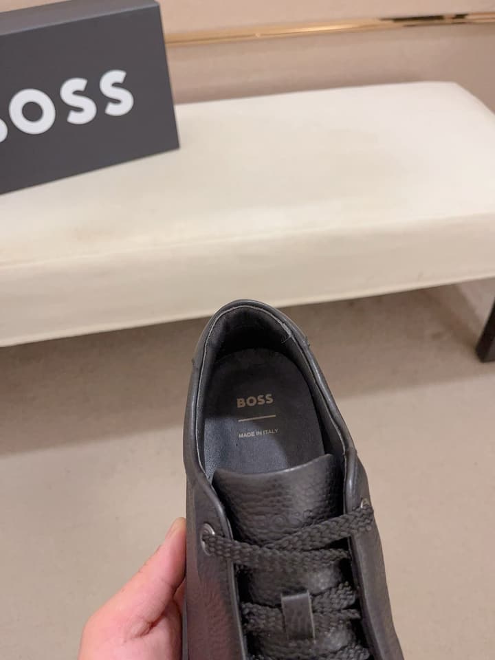 Boss Premium Casual Men's Sneakers in Black Monochromatic