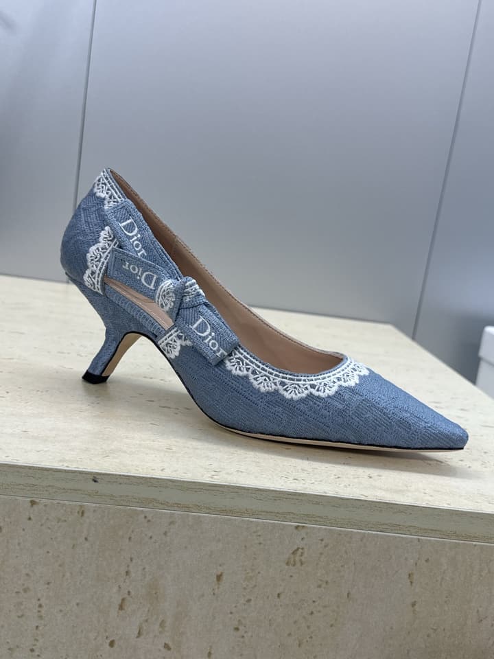 Dior J'Adior Dentelle Jelly Bow Pumps – 2026 Early Spring Collection in Black 6.5cm Heel