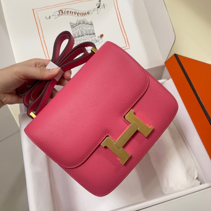 Hermès Constance Bag in Pink With Gold Hardware