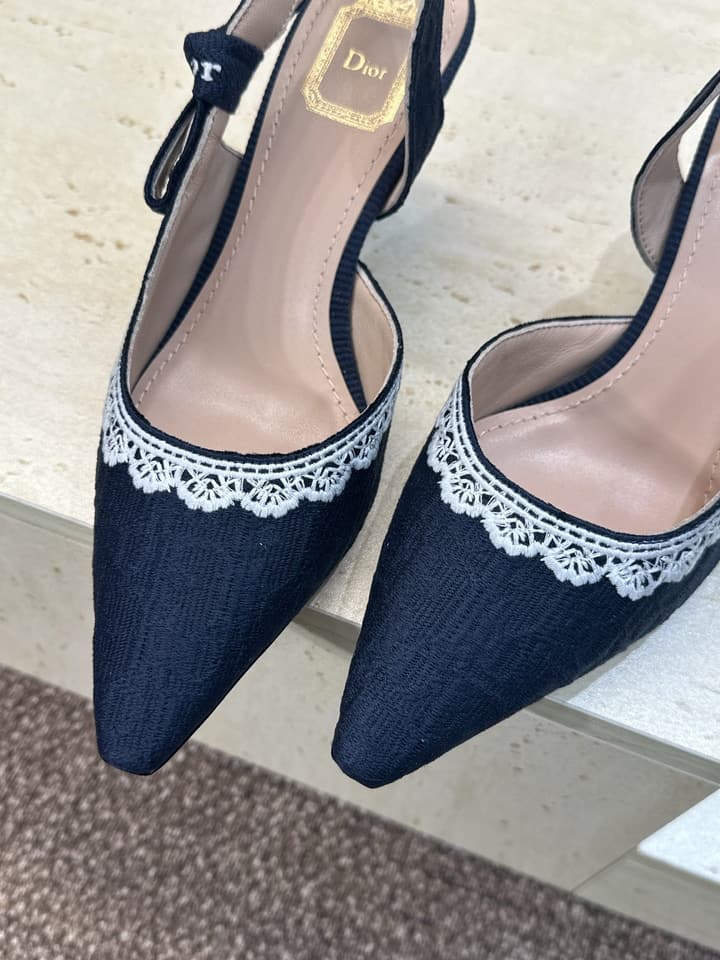 Dior J'Adior Dentelle Slingback Heels – 2026 Early Spring Haute Couture Collection in Beige