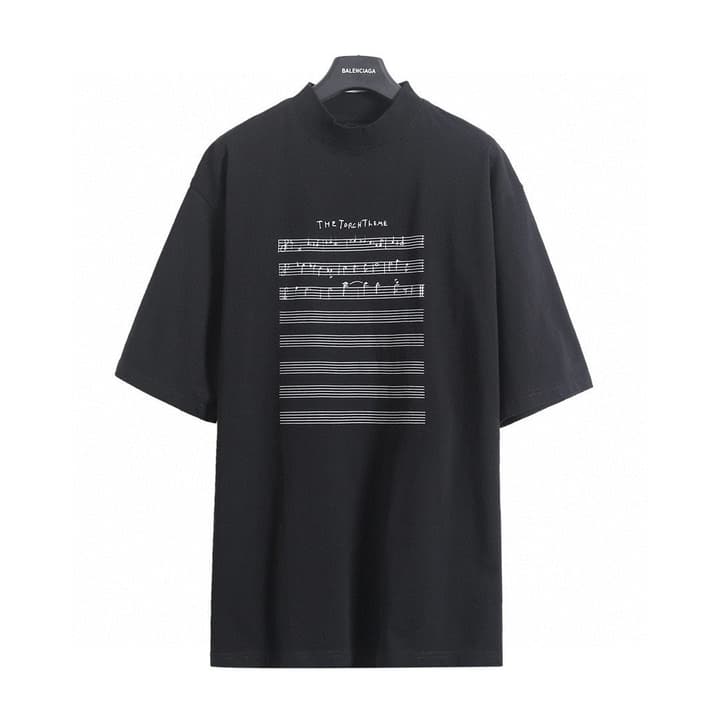 Balenciaga Musical Note Washed Distressed T-Shirt – 26SS in Washed Apricot
