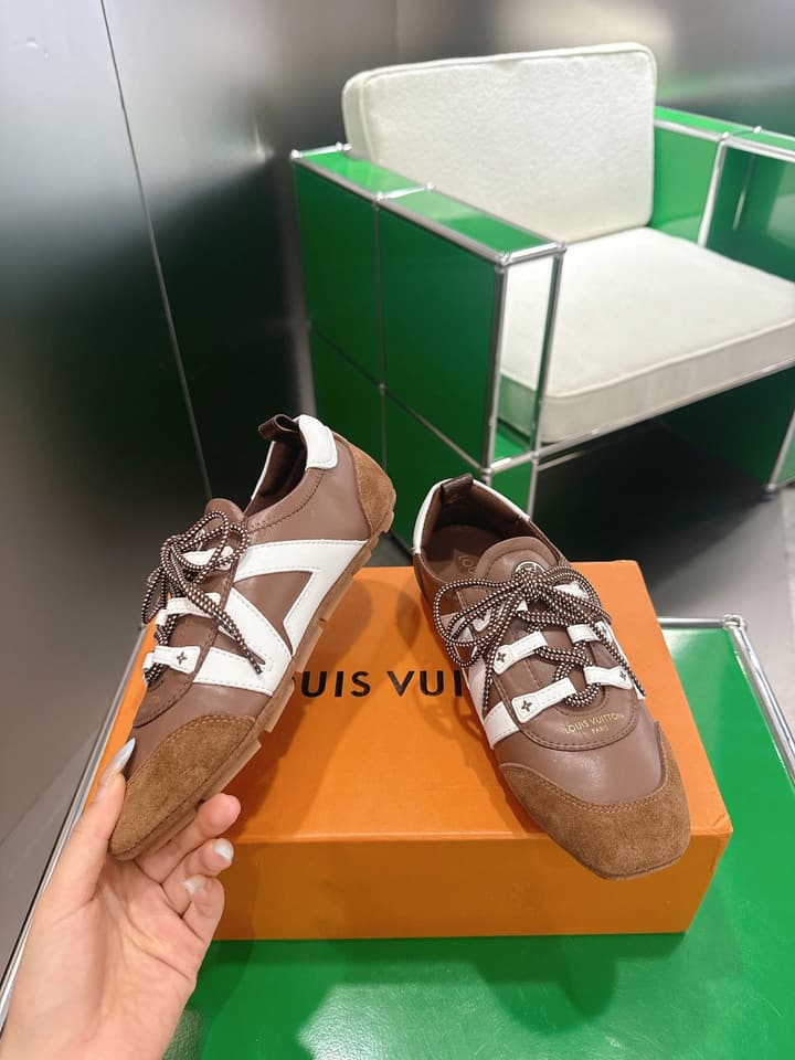 Louis Vuitton Sneakerina Ballet Sneakers in Chocolate Brown