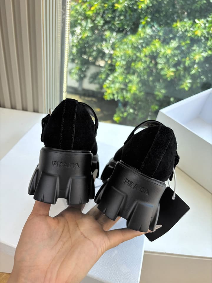 Prada Monolith Platform Mary Jane Loafers – 25FW in Assorted Leather & Suede Collection
