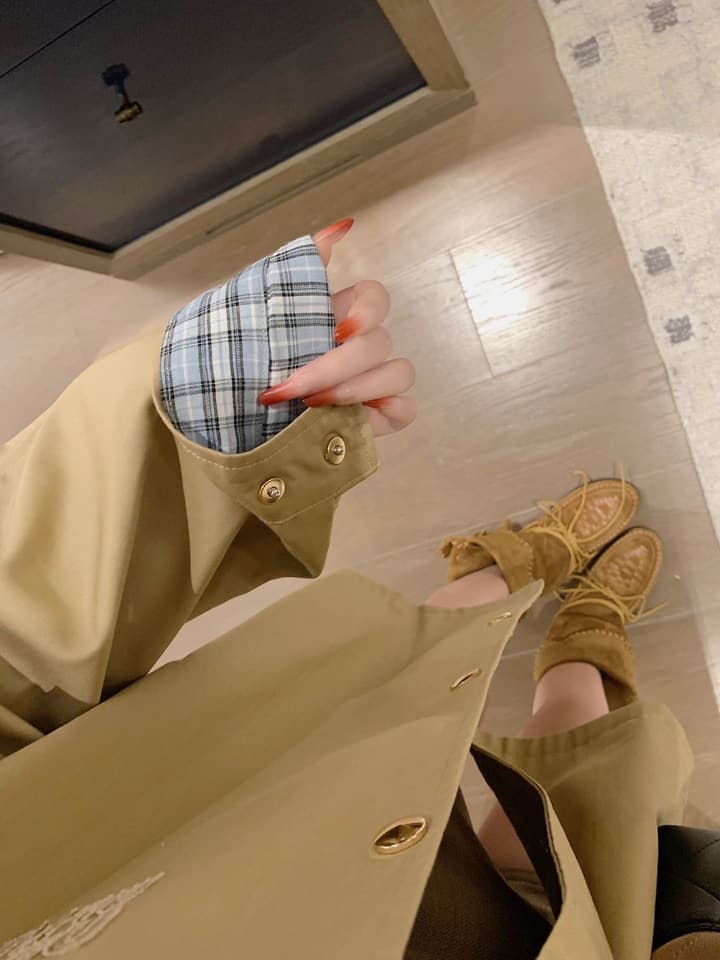 Miu Miu Plaid Trench Coat – 25FW in Blue Plaid