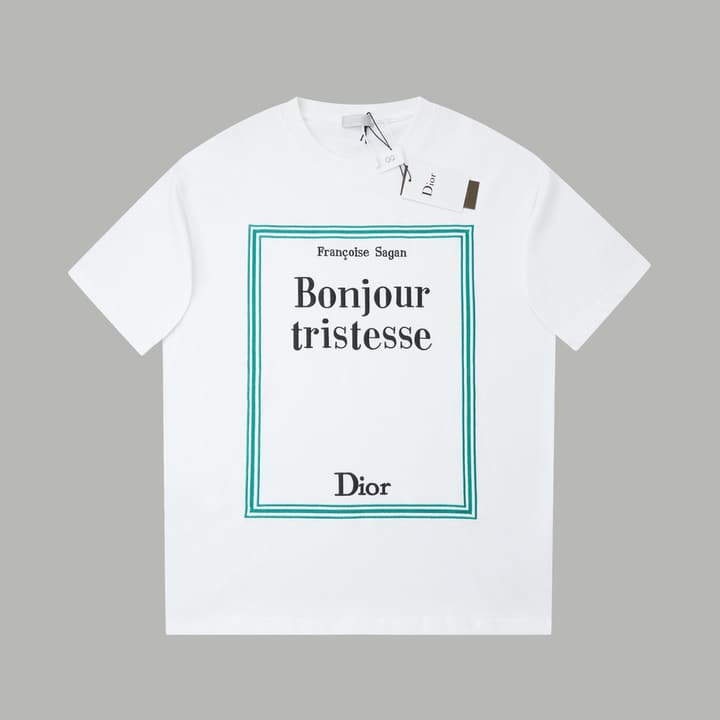 Dior Logo Embroidered Short-Sleeve T-Shirt – 26SS Early Spring Collection in Black