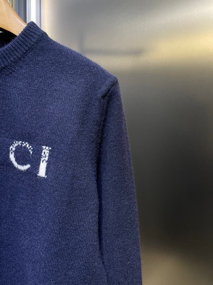 Gucci Dissipated Logo Wool Pullover