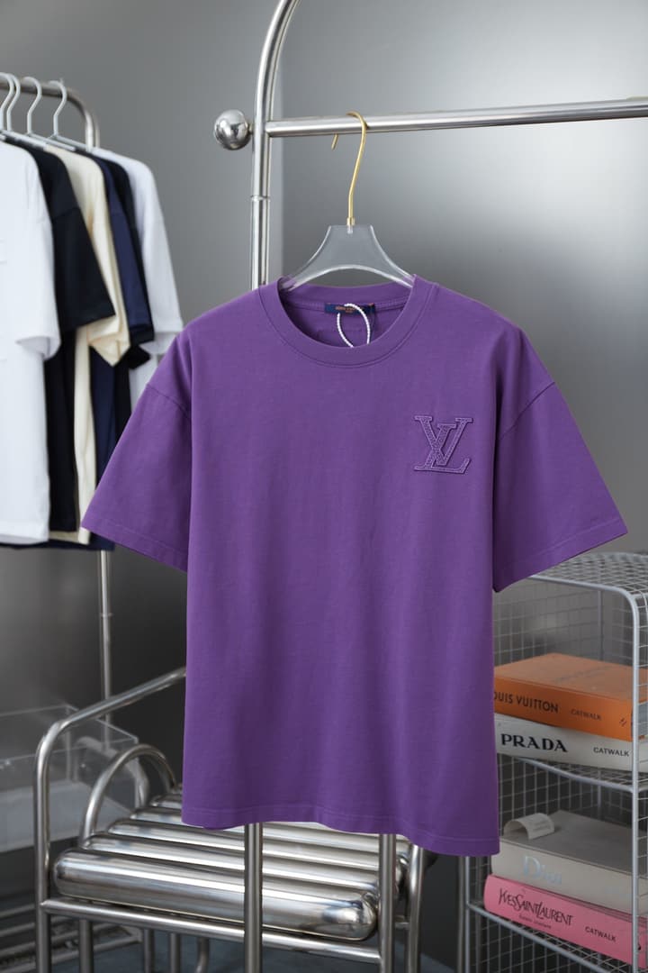 Louis Vuitton Embroidered Logo T-Shirt – 26SS Early Spring Collection in Black