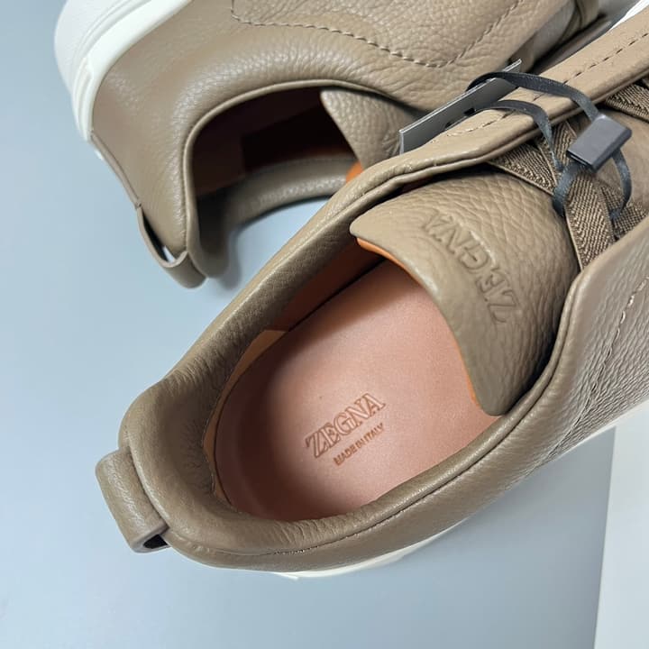 Zegna SECONDSKIN Triple Stitch™ Casual Sneakers in Monochromatic Black