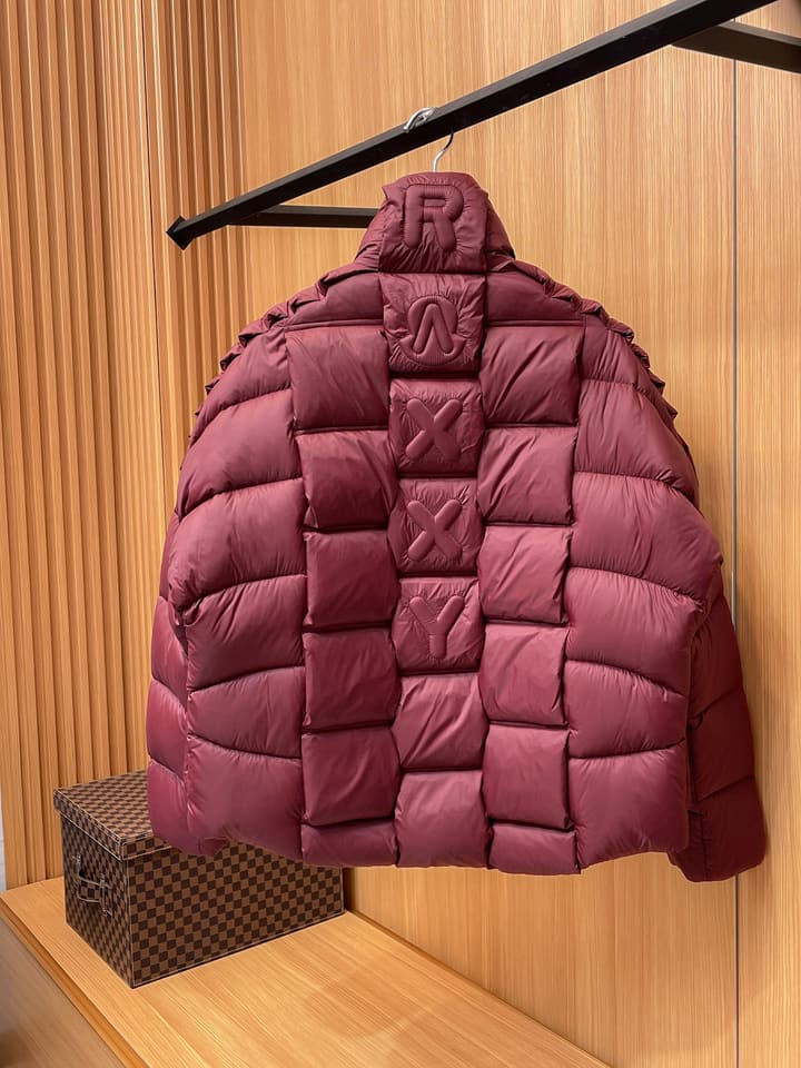 Moncler Stand Collar Embossed Down Jacket – Limited Edition in Black