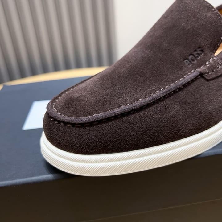 Boss Suede Slip-On Loafers