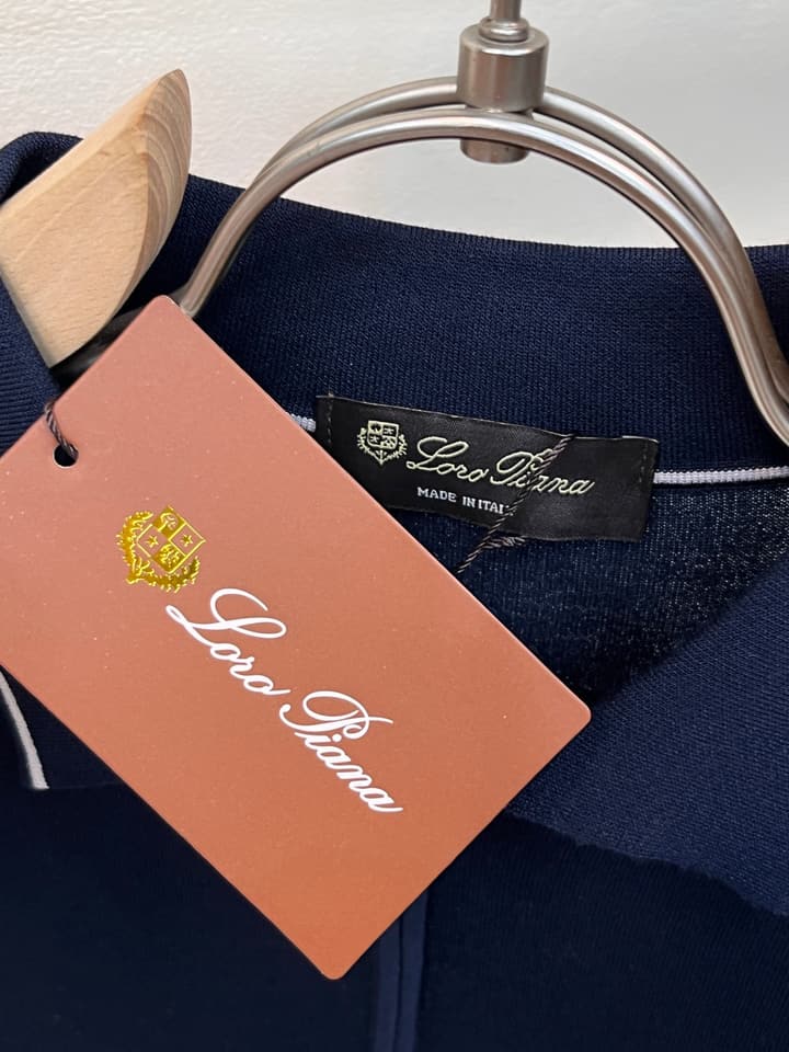 Loro Piana Minimalist Knitted Polo Shirt – 2026SS in Navy Blue