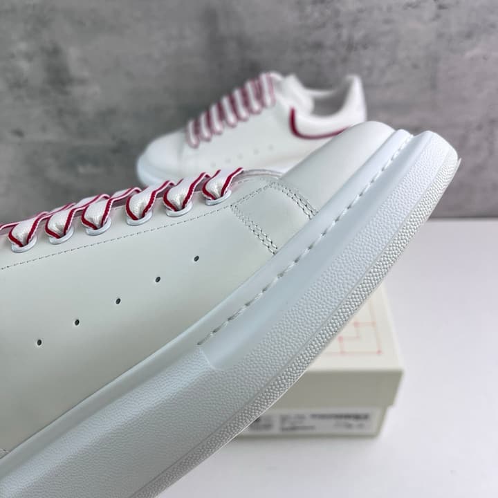 Alexander McQueen Oversized Platform Sneakers in All White Textured