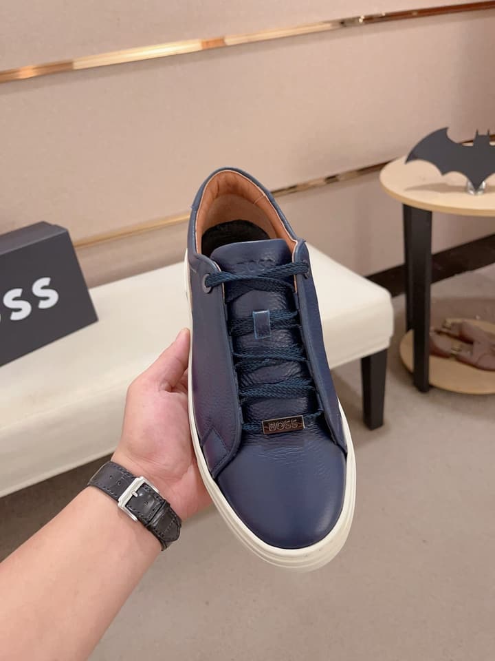 Boss Premium Casual Men's Sneakers in Black Monochromatic