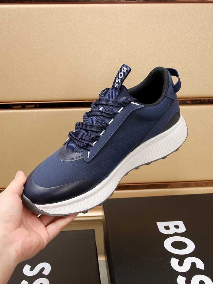Boss New Men's Athletic Sneakers in Monochromatic Black