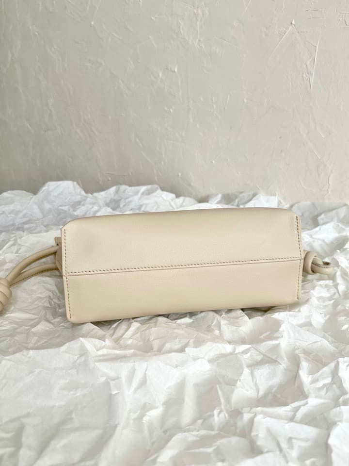 Loewe Flamenco Small Drawstring Bag in Cream