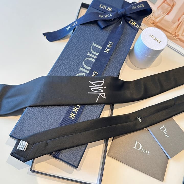 Dior Men's CD Embroidered Tie