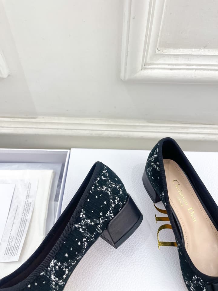 Dior Cannage Pearl Ballet Pumps – 2024 Early Spring Collection in Cream Mary Jane