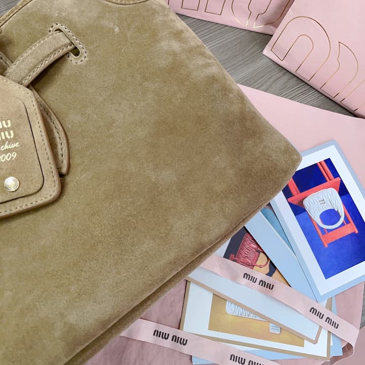Miu Miu Aventure Suede Tote Bag