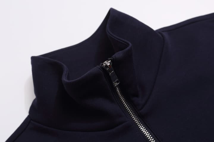 Gucci Embroidered Letter Half-Zip Sweatshirt – 2025FW in Navy Blue Half-zip Pullover