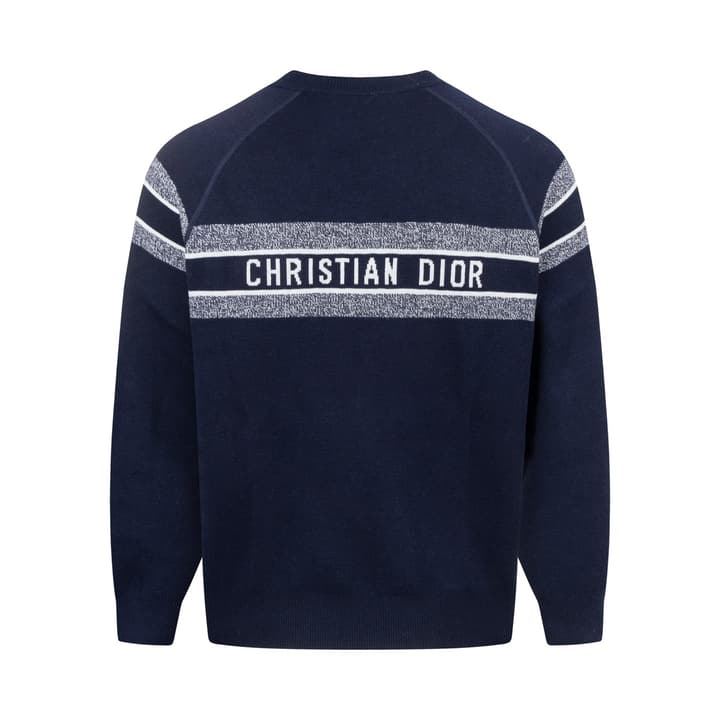 Dior Reversible Oblique Cashmere Crewneck Sweater – 25FW in Grey