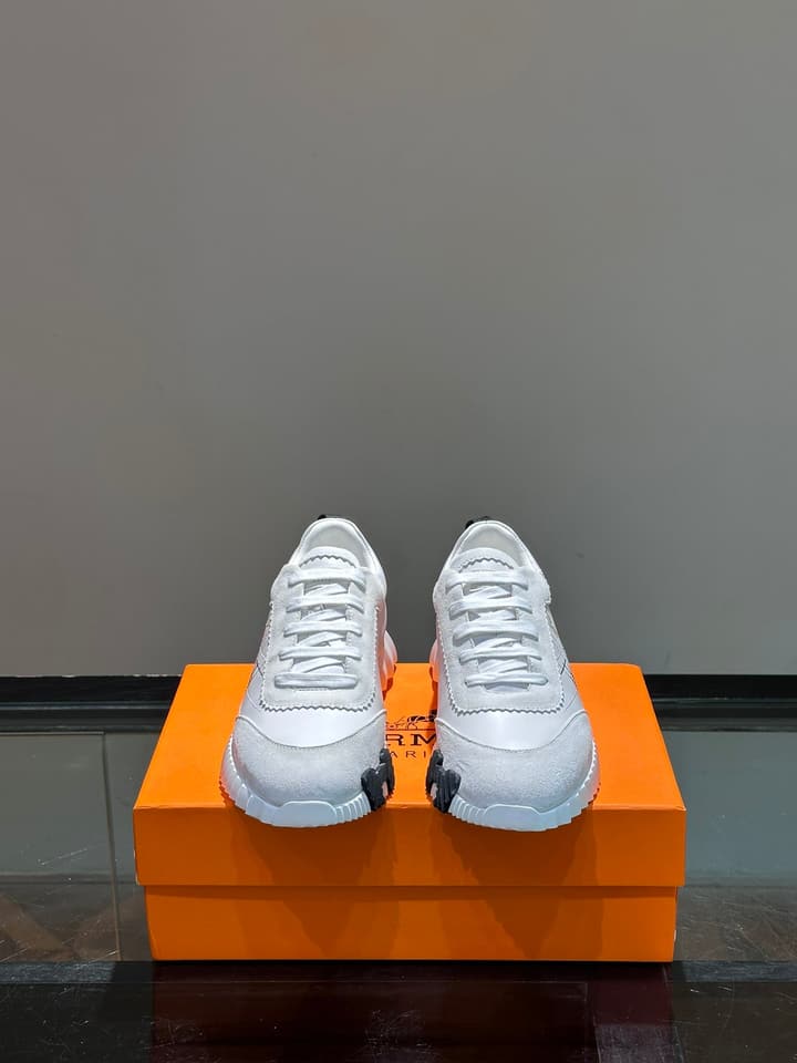 Hermès Bouncing Sneakers in Dark Grey Textured