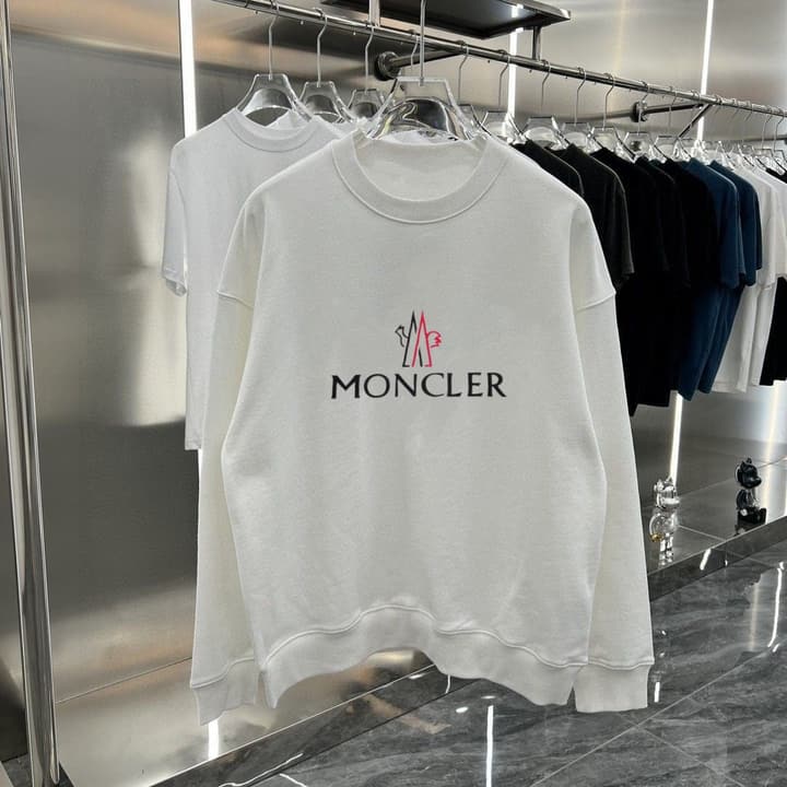 Moncler Classic Logo Print Sweatshirt – 2024 Fall Collection in Black