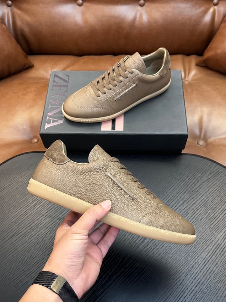 Zegna Old Money Suede Casual Sneakers