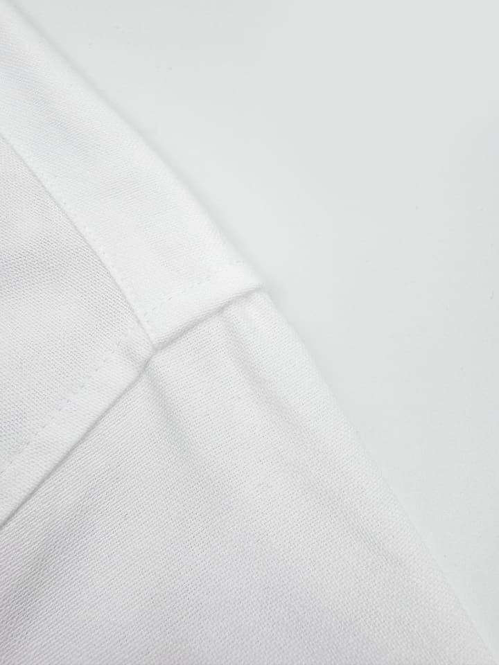 Ami Paris Heart Embroidered Boxy Oxford Shirt in White With Red Heart