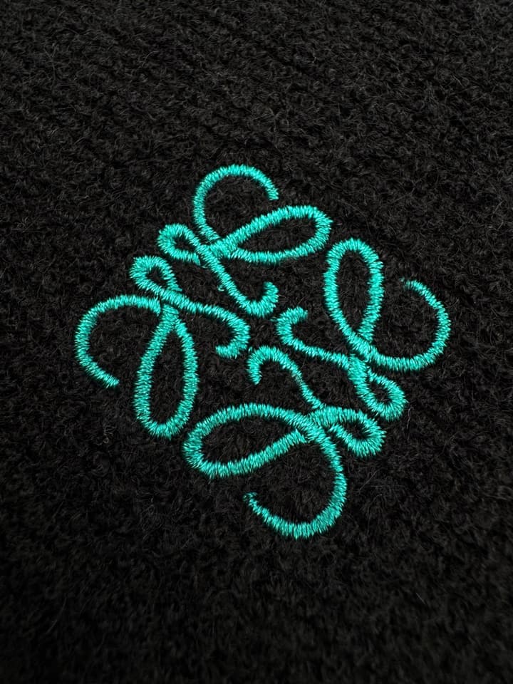 Loewe Anagram Embroidered Wool Hoodie