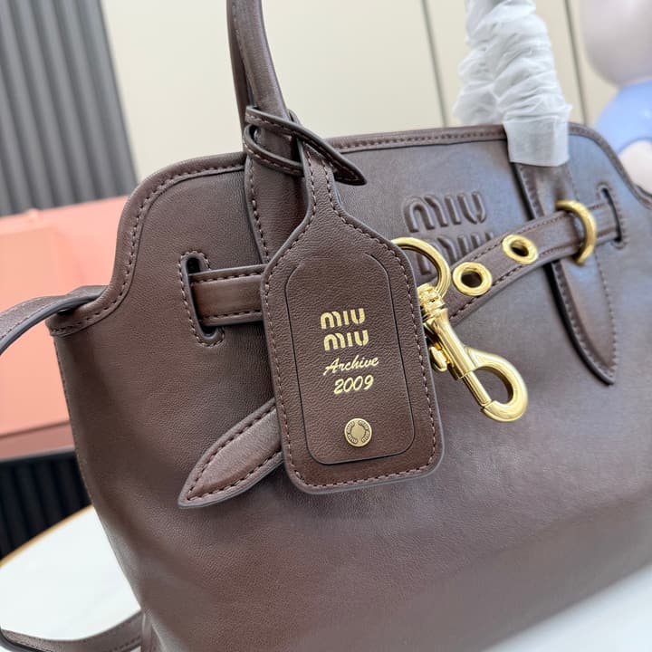 Miu Miu Aventure Naa Leather Handbag