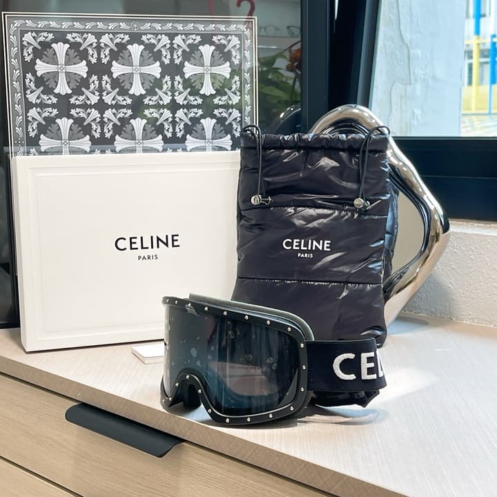 Celine Ski Goggles in All Black Frame
