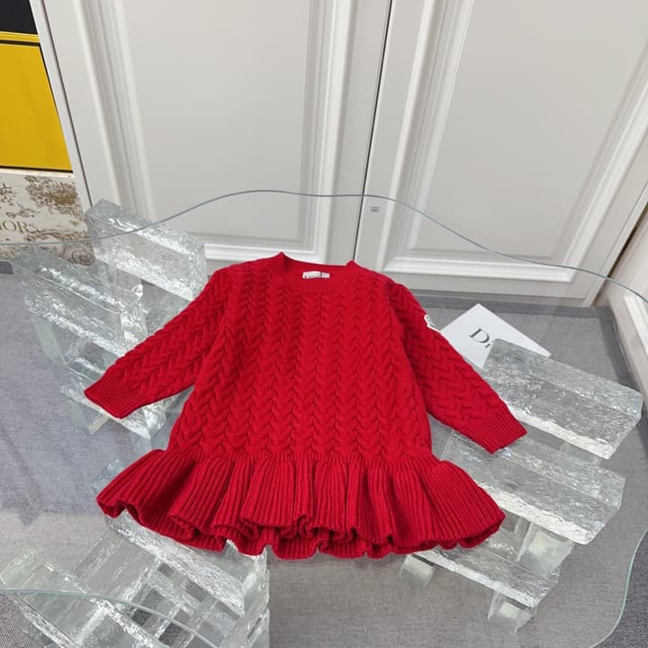 Moncler Kids Cable Knit Mermaid Dress – Kids Collection in Cable Knit Cream