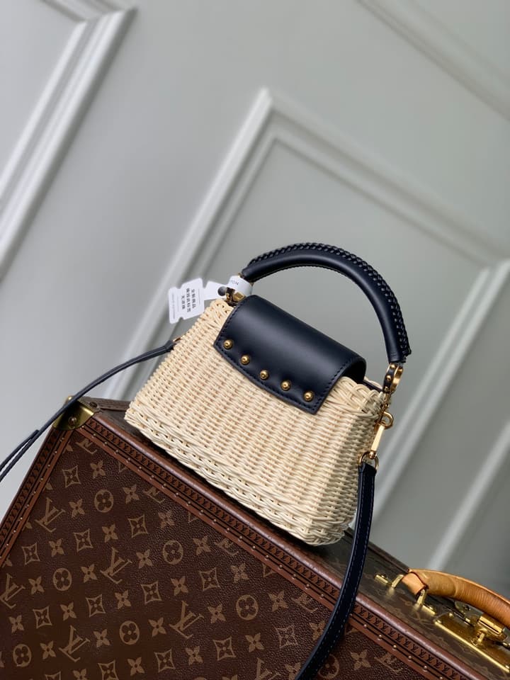 Louis Vuitton Capucines Mini Handbag in Beige