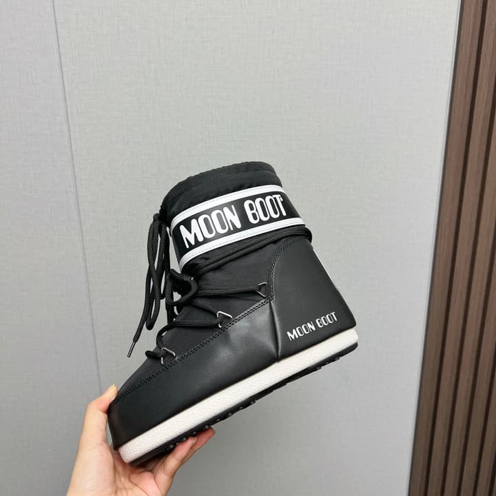 Moon Boot 2024 Autumn/Winter Platform Snow Ankle Boots – 2024FW in All Black