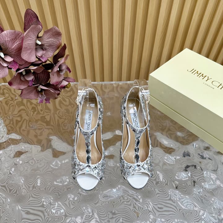Jimmy Choo Evening High-Heeled Sandals – 2024SS in Brilliant Crystal