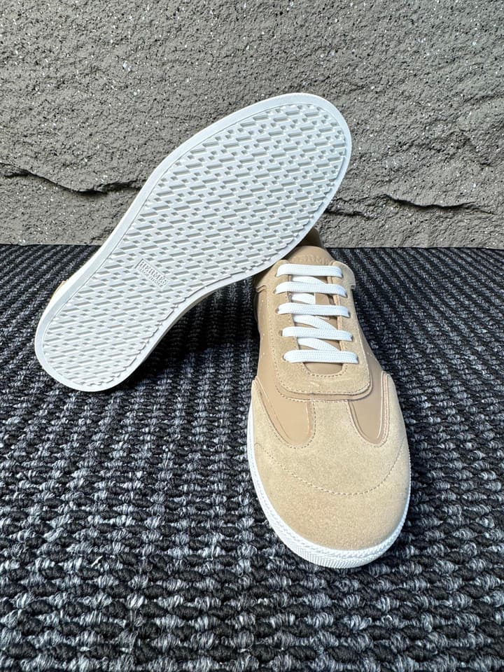 Hermès Laser-Punched H Nappa Calfskin Sneakers in Black