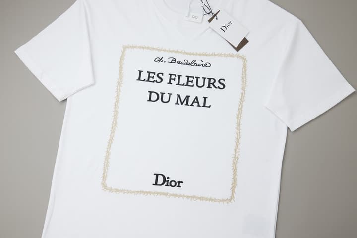 Dior Logo Embroidered Short-Sleeve T-Shirt – 26SS Early Spring Collection in Black Dracula