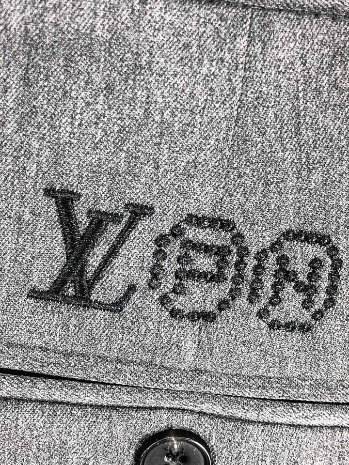 Louis Vuitton Men's Slim Fit Blend Suit Set – Autumn/Winter Collection in Dark Gray