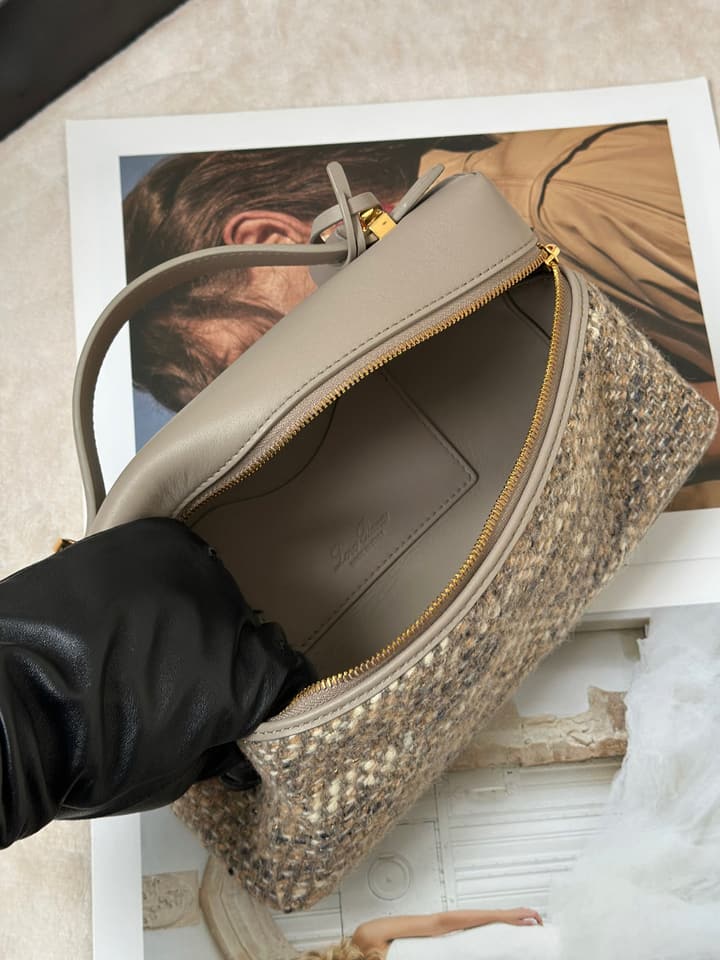 Loro Piana Extra Bag L23 in Taupe Tweed