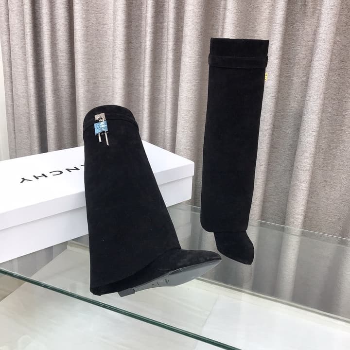 Givenchy Glossy Leather Knee-High Boots