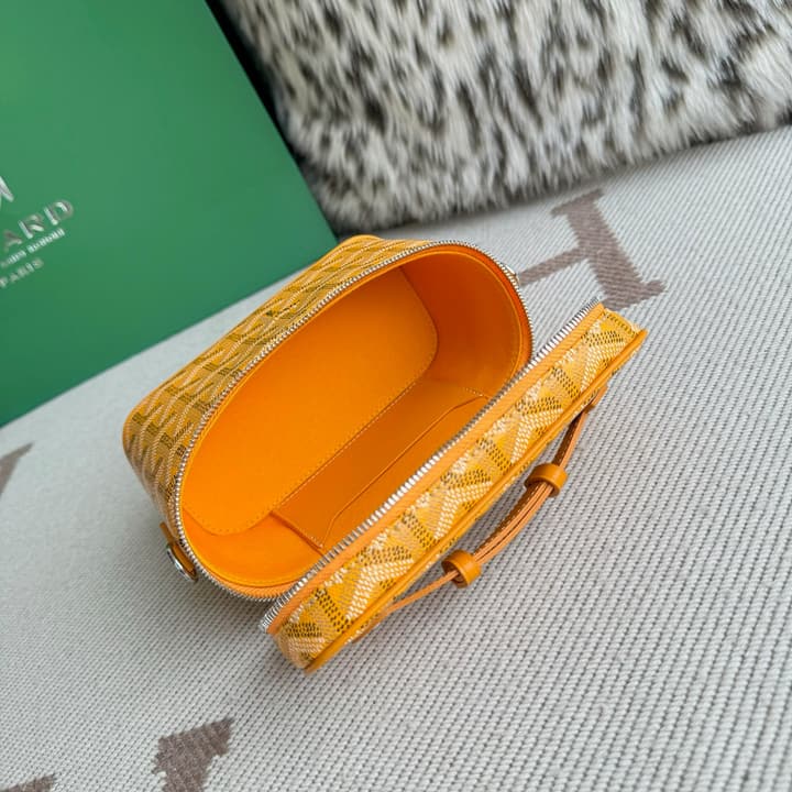 Goyard Muse Mini Vanity Case in Bright Orange Goyardine