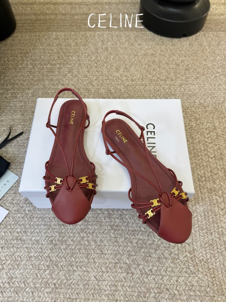 Celine Triomphe Ankle Strap Sandals – Spring/Summer Collection in Black