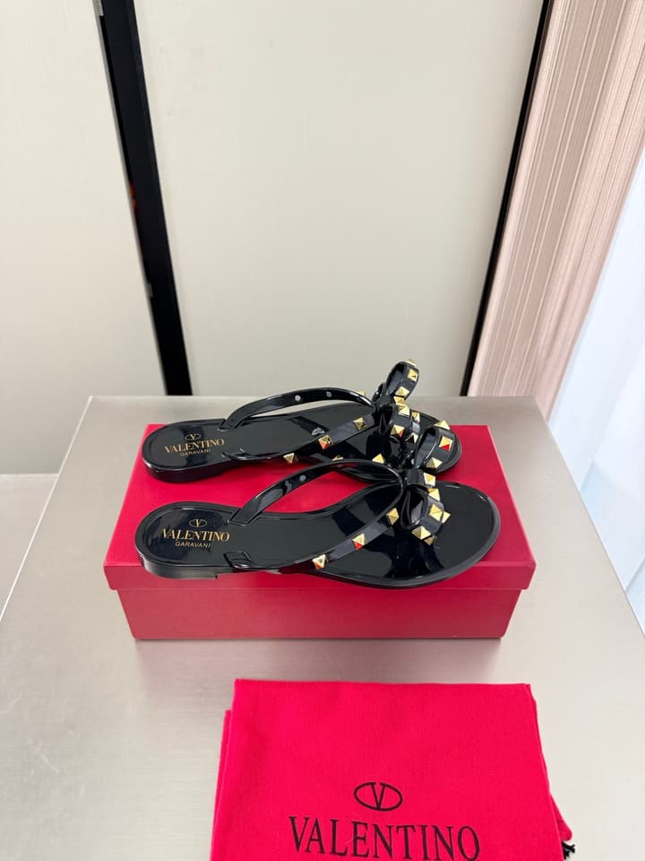 Valentino Rockstud Handmade Sandals in Beige
