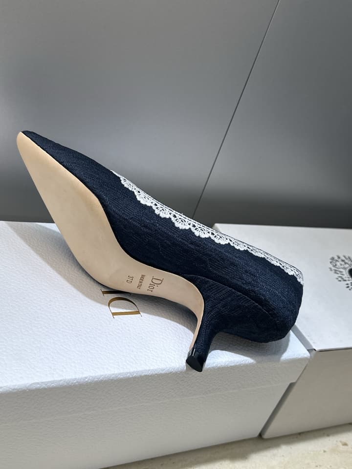 Dior J'Adior Dentelle Jelly Bow Pumps – 2026 Early Spring Collection in Black 6.5cm Heel