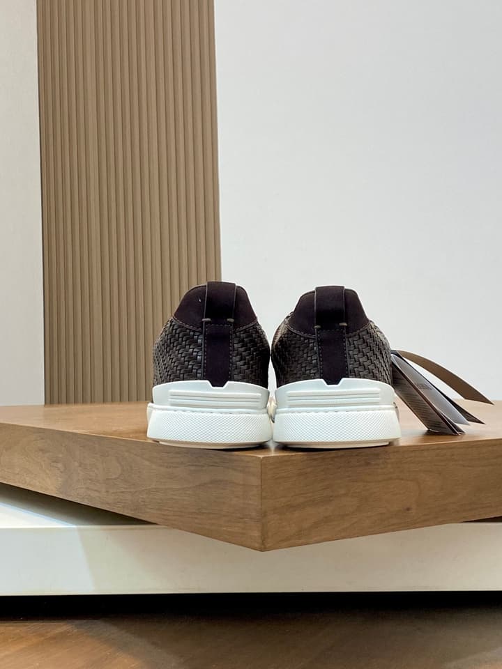Ermenegildo Zegna Triple Stitch Sneakers in Black
